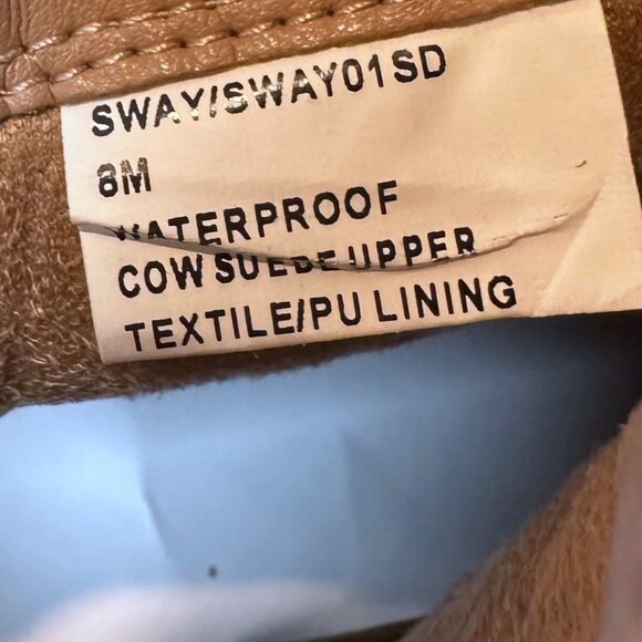 Blondo Sway Waterproof Bootie Women’s 8M Suede Ankle Boots Taupe Fall Chic Trend - Picture 7 of 13